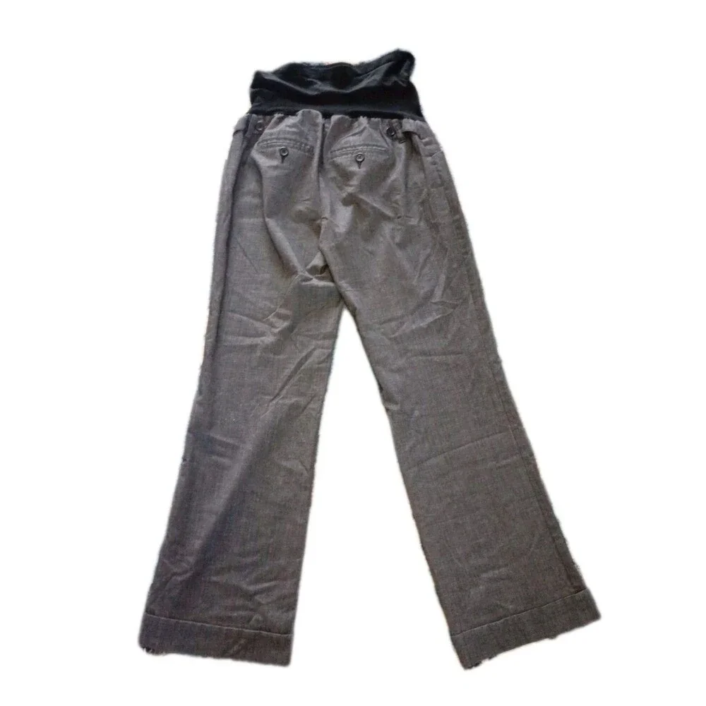 Motherhood Maternity  Pull On Dress Pants Small Gray Occupational Work Wear